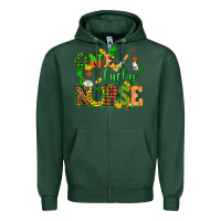 Sports Green St. Patricks Day one lucky nurse Zipper Hoodie - HowdyJamesFarm