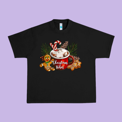 Christmas Vibes Hot Cocoa Urban Heavy Tee Designed By Lillyallendesigns