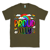 Army Green proud ally Classic Tee - LillyAllenDesigns