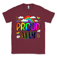 Burgundy proud ally Classic Tee - LillyAllenDesigns