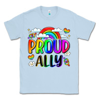 Dusty Blue proud ally Classic Tee - LillyAllenDesigns