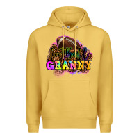 Antique Gold football granny Premium Hoodie - OliviaCreatesArt