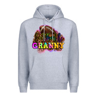 Heather Grey football granny Premium Hoodie - OliviaCreatesArt