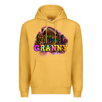 Mustard football granny Premium Hoodie - OliviaCreatesArt
