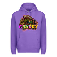 Purple football granny Premium Hoodie - OliviaCreatesArt