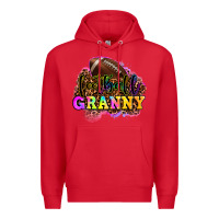 Red football granny Premium Hoodie - OliviaCreatesArt