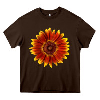 Chocolate Brown little becka sunflower Heavy Core Tee - LillyAllenDesigns