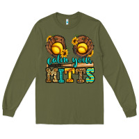 Army Green calm your mitts softball Long Sleeve Tee - Jasminsmagicworld