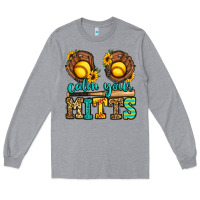 Heather Grey calm your mitts softball Long Sleeve Tee - Jasminsmagicworld