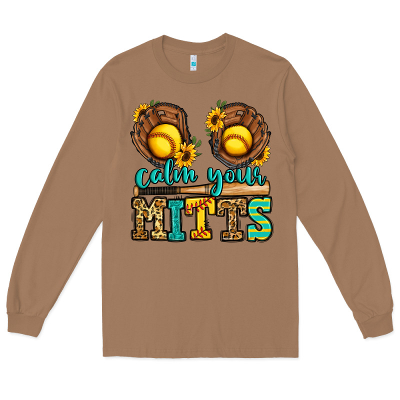 Calm Your Mitts Softball Long Sleeve Tee by Jasminsmagicworld | Teevron