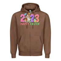 Chestnut 2023 Happy Easter Zipper Hoodie - CowGirlArtShop