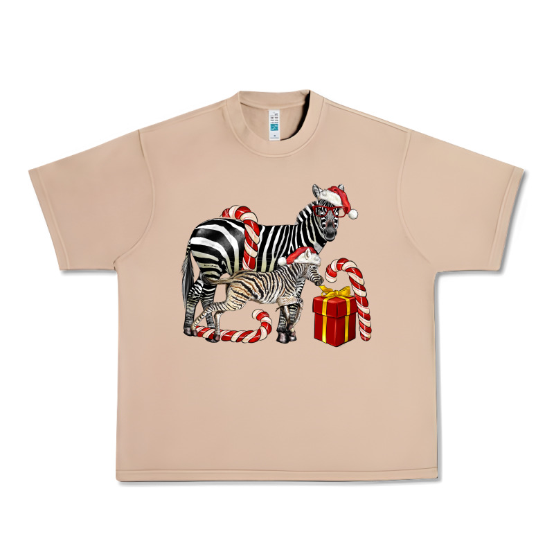 Christmas Zebra Baby And Mama Urban Heavy Tee by LillyAllenDesigns | Teevron