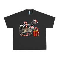Pigment Black Christmas Zebra Baby And Mama Urban Heavy Tee - LillyAllenDesigns
