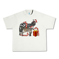 Pistachio Christmas Zebra Baby And Mama Urban Heavy Tee - LillyAllenDesigns