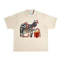 Sandshell Christmas Zebra Baby And Mama Urban Heavy Tee - LillyAllenDesigns