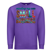 Purple Minding My Own Small Business Premium Sweatshirt - BundleAndBundleShop