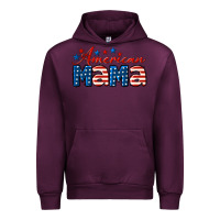 Mauve Wine American Mama Mother's Day Urban Hoodie - LillyAllenDesigns