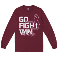 Burgundy Go Burgundy Fifht Hard Win The Fight Long Sleeve Tee - Bettercallsaul