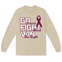 Mushroom Go Burgundy Fifht Hard Win The Fight Long Sleeve Tee - Bettercallsaul