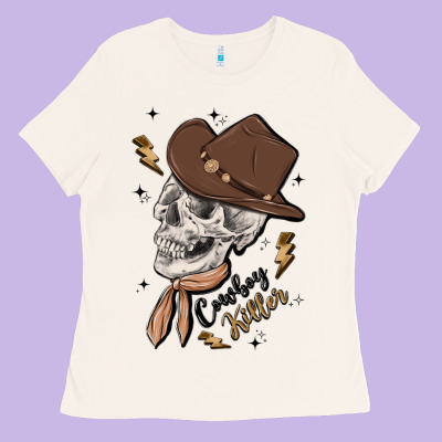 Cowboy Killer Ladies Tee Designed By Maliassmallbusiness