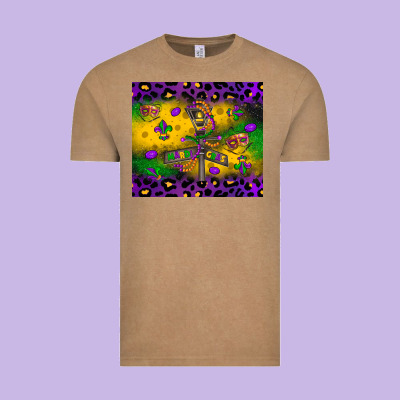 Mardi Gras Street Lights Vintage Tee Designed By Lillyallendesigns
