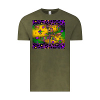 Vintage Olive mardi gras street lights Vintage Tee - LillyAllenDesigns