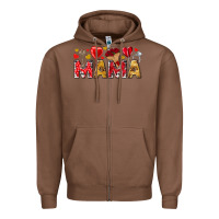 Chestnut Valentine's Day Mama Mother's Day Zipper Hoodie - HowdyJamesFarm