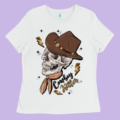Cowboy Killer Ladies Tee Designed By Maliassmallbusiness