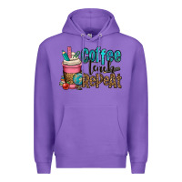 Purple coffee teach repeat Premium Hoodie - OliviaCreatesArt