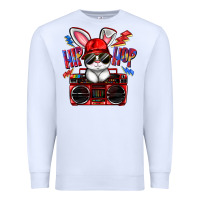 White hip hop Premium Sweatshirt - FaDigitalArtStudio