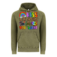 Vintage Olive kiss whoever the fuck you want Vintage Hoodie - LillyAllenDesigns
