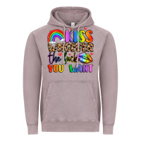 Kiss Whoever The Fuck You Want Vintage Hoodie | Teevron