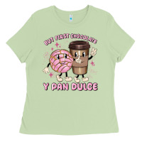 Matcha but first chocolate y pan dulce Ladies Tee - MaliasSmallBusiness