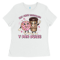 White but first chocolate y pan dulce Ladies Tee - MaliasSmallBusiness