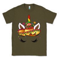 Army Green unicorn and sombrero Classic Tee - LillyAllenDesigns