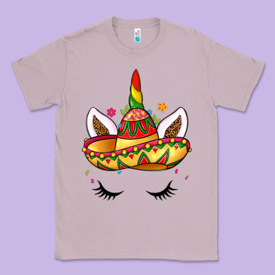 Unicorn And Sombrero Classic Tee Designed By Lillyallendesigns