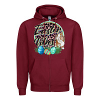 Burgundy Easter vibes Easter Day Zipper Hoodie - CowGirlArtShop