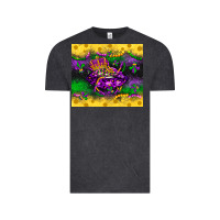 Vintage Black mardi gras lips Vintage Tee - LillyAllenDesigns