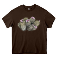 Chocolate Brown cob beehive cactus Heavy Core Tee - LillyAllenDesigns