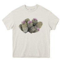 Cream cob beehive cactus Heavy Core Tee - LillyAllenDesigns