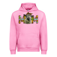 Fuchsia Pink hampshire sheep mom Mother's Day Urban Hoodie - LillyAllenDesigns