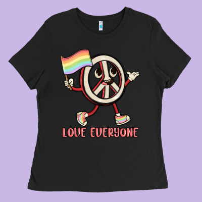 Love Everyone Ladies Tee Designed By Maliassmallbusiness