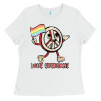 White love everyone Ladies Tee - MaliasSmallBusiness