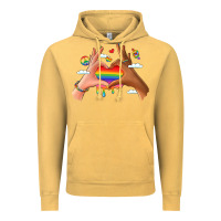 Vintage Mustard lgbtq pride hands Vintage Hoodie - LillyAllenDesigns