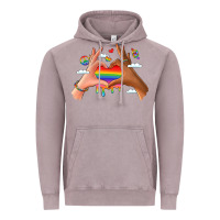 Vintage Zinc lgbtq pride hands Vintage Hoodie - LillyAllenDesigns