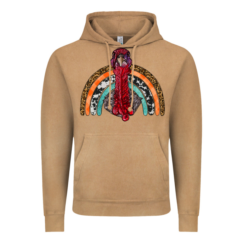 Thanksgiving Turkey Rainbow Vintage Hoodie by RanaPortraitStore | Teevron