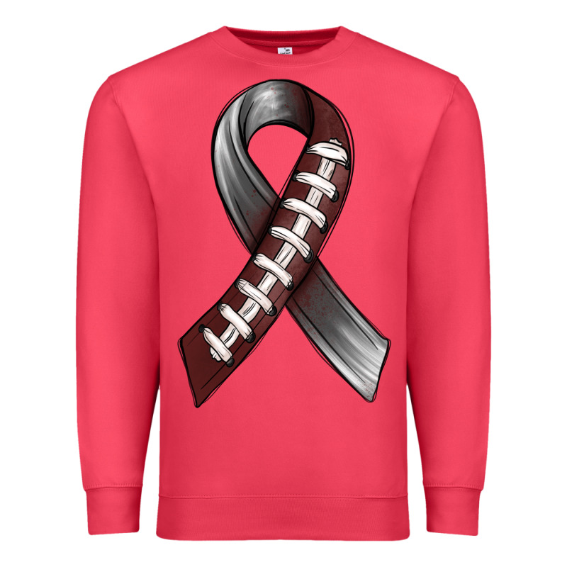 Gray Ribbon American Football Premium Sweatshirt by BundleAndBundleShop | Teevron