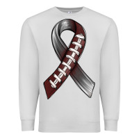Dove Grey Gray Ribbon American Football Premium Sweatshirt - BundleAndBundleShop