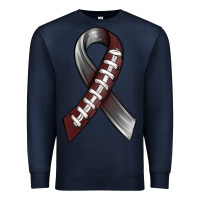 Navy Gray Ribbon American Football Premium Sweatshirt - BundleAndBundleShop