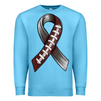 Ocean Blue Gray Ribbon American Football Premium Sweatshirt - BundleAndBundleShop